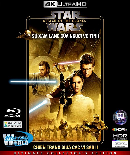 4KUHD-561. Star Wars II - Attack Of The Clones - Chiến Tranh Giữa Các Vì Sao 2 : Cuộc Tấn Công Của Người Vô Tính 4K-66G (TRUE- HD 7.1 DOLBY ATMOS - HDR 10+)